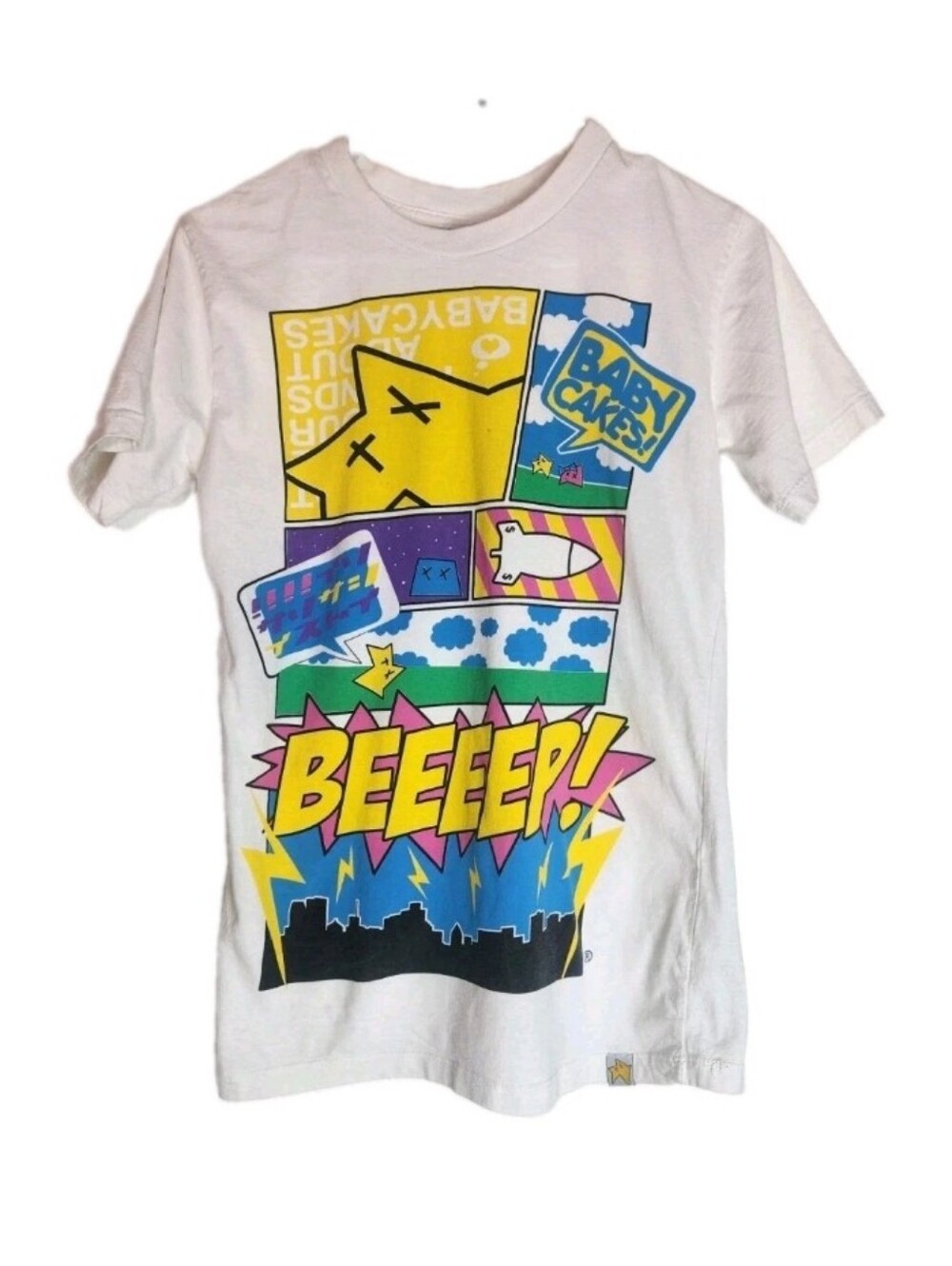Babycakes Vintage Shirt BEEEEP! BY Paul Griffiths XS Graphic Pop Art Tee